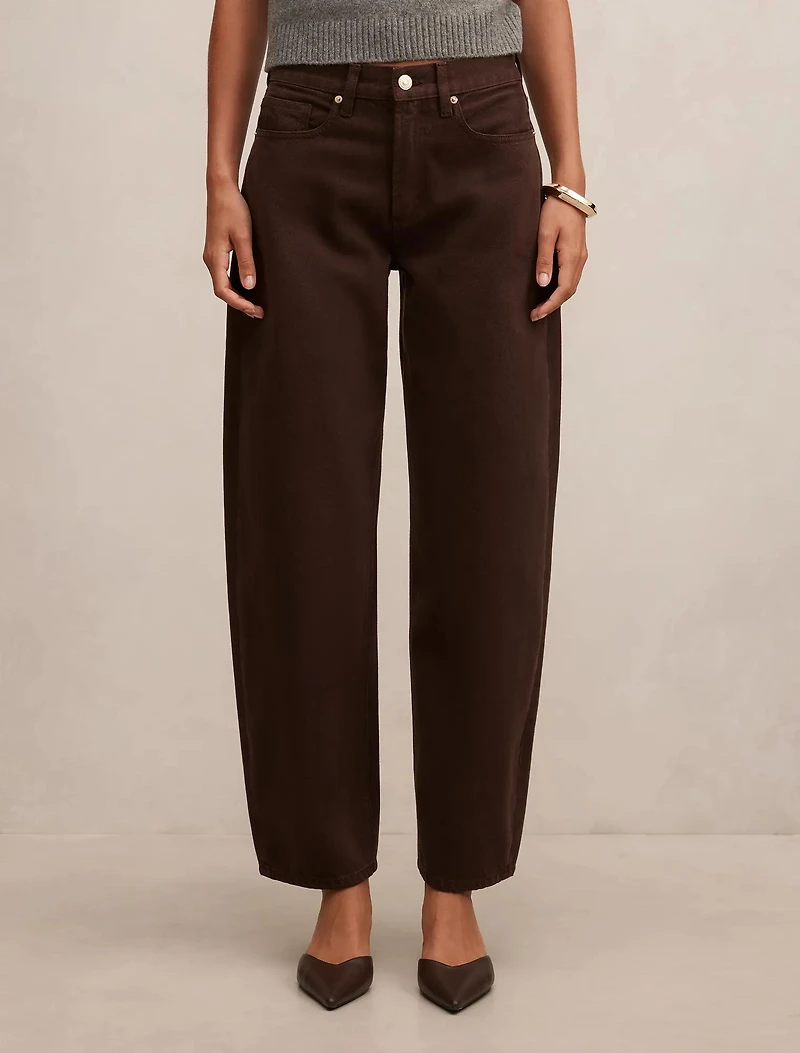 Emma Mid Rise Barrel Jeans
