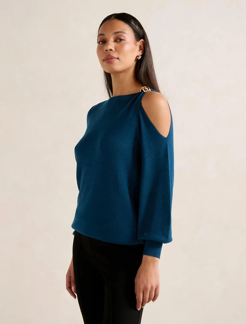Alessia Cold Shoulder Sweater