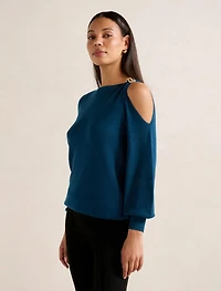 Alessia Cold Shoulder Sweater