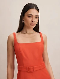 Hayden Square Neck Midi Dress