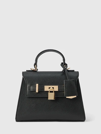 Laura Lock Top Handle Bag