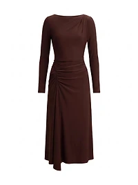 Mabel Long Sleeve Jersey Midi Dress