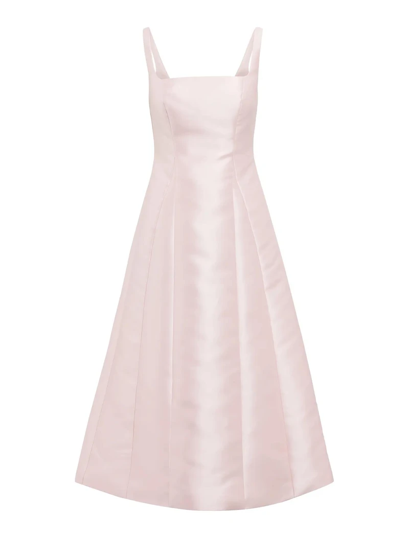 Kayla Structured Satin Midi Dress