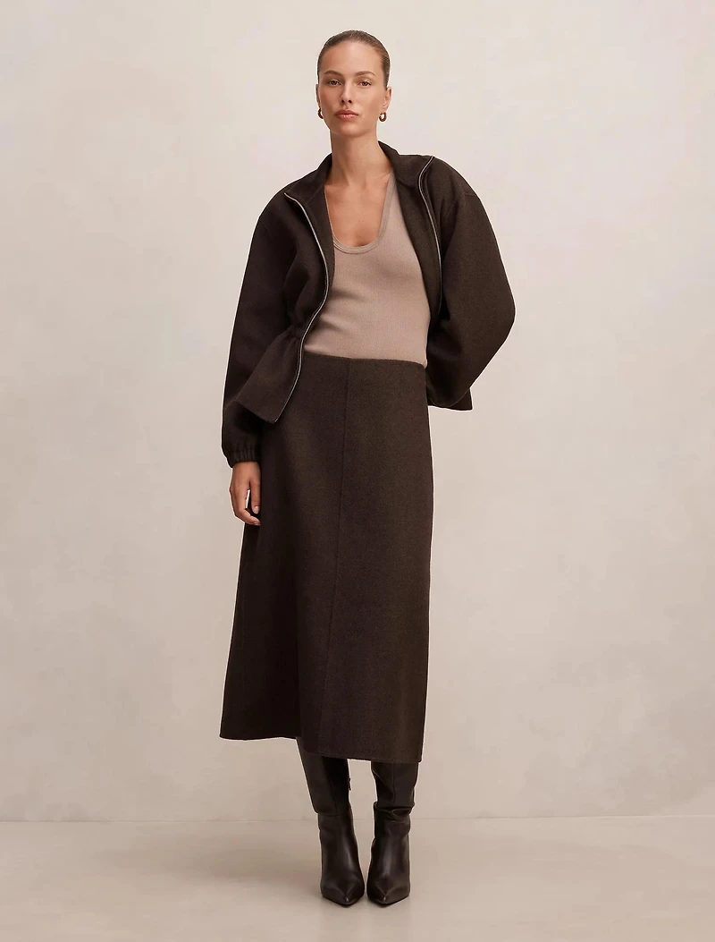 Amara Felled Midi Skirt