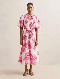 Macey Petite Printed Midi Dress