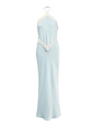 Kelli Lace Strappy Satin Maxi Dress