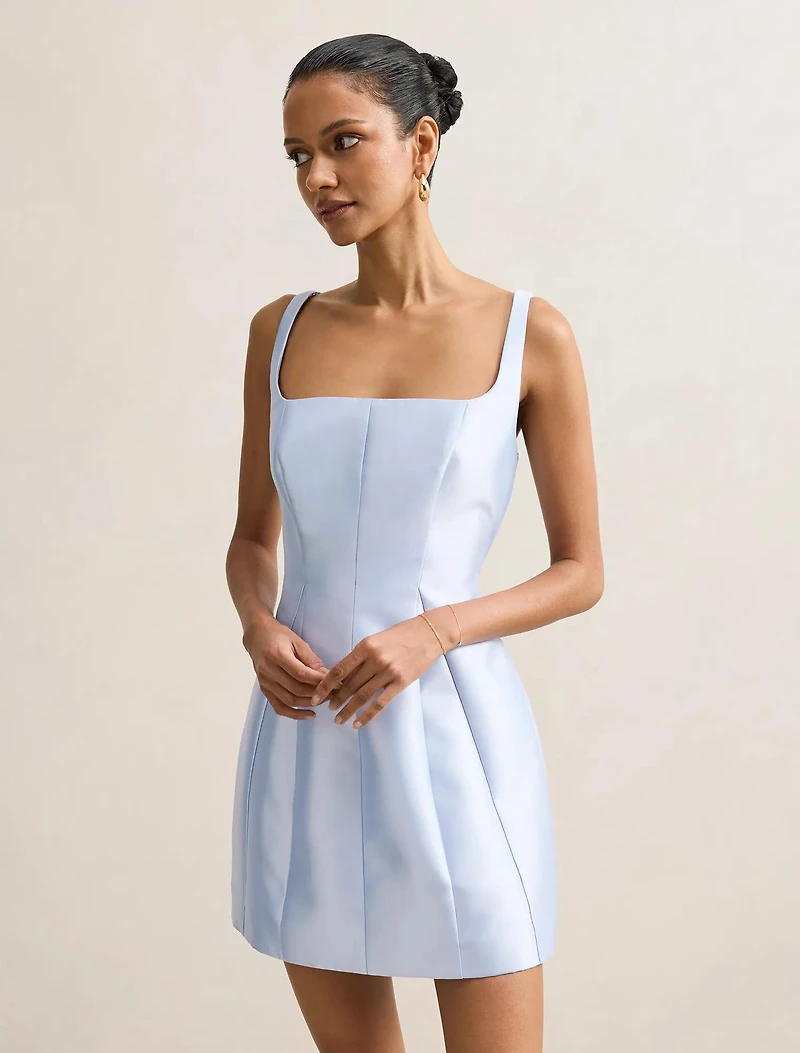 Kaitlyn Petite Structured Satin Mini