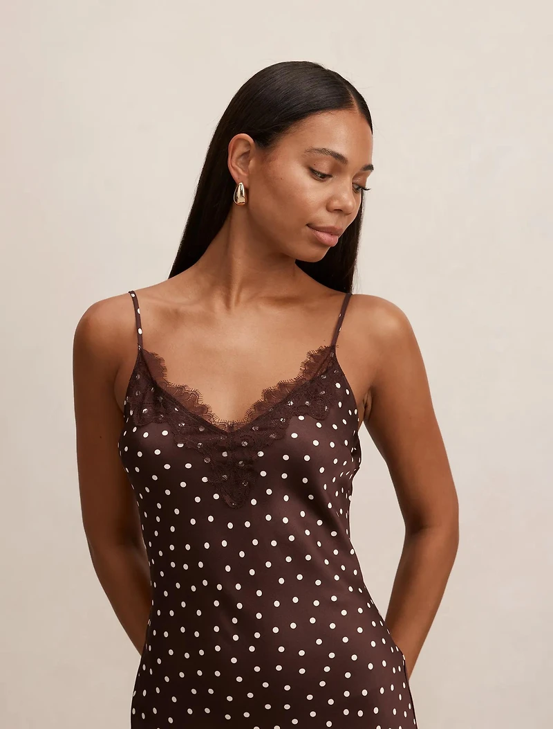 Jess Lace Trim Midi Dress