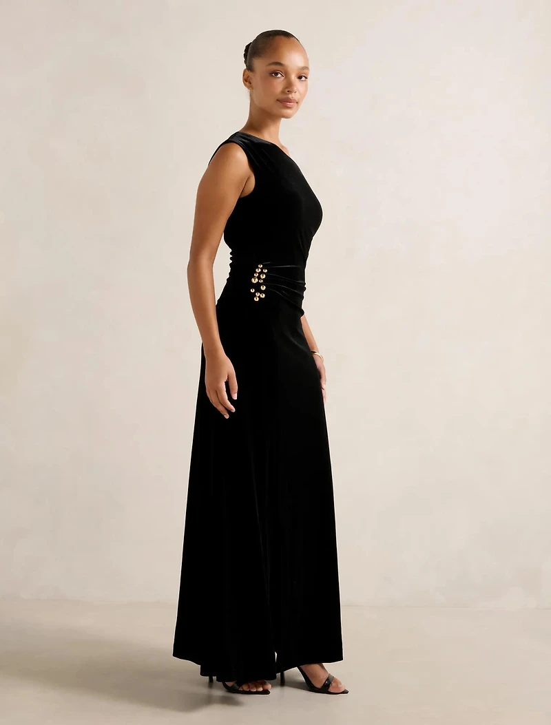 Winslet Off Shoulder Velvet Gown
