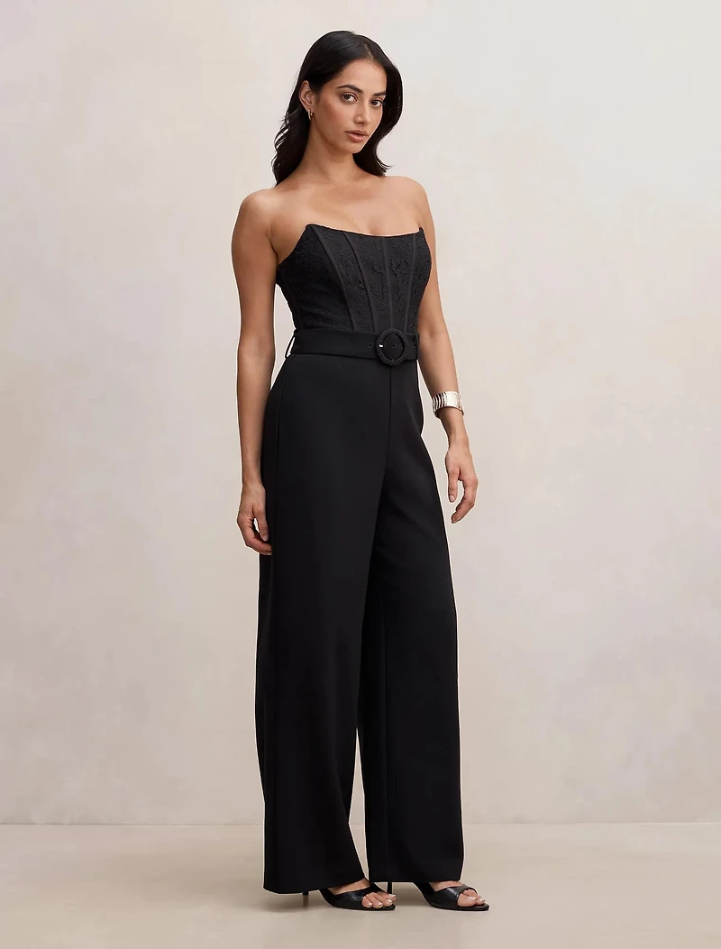 Ivy Strapless Lace Jumpsuit