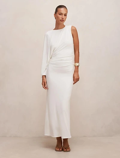 Fleur Cape Shoulder Maxi Dress