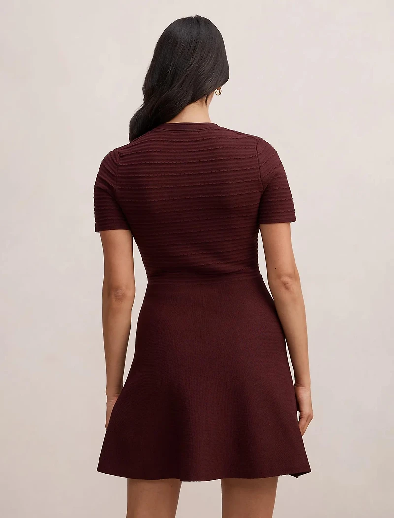 Anika Stitch Interest Knit Mini Dress
