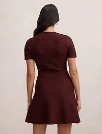 Anika Stitch Interest Knit Mini Dress