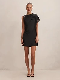 Giselle Satin Lace Asym Mini