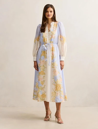 Christina Placement Print Midi