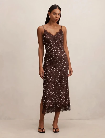 Jess Lace Trim Midi Dress