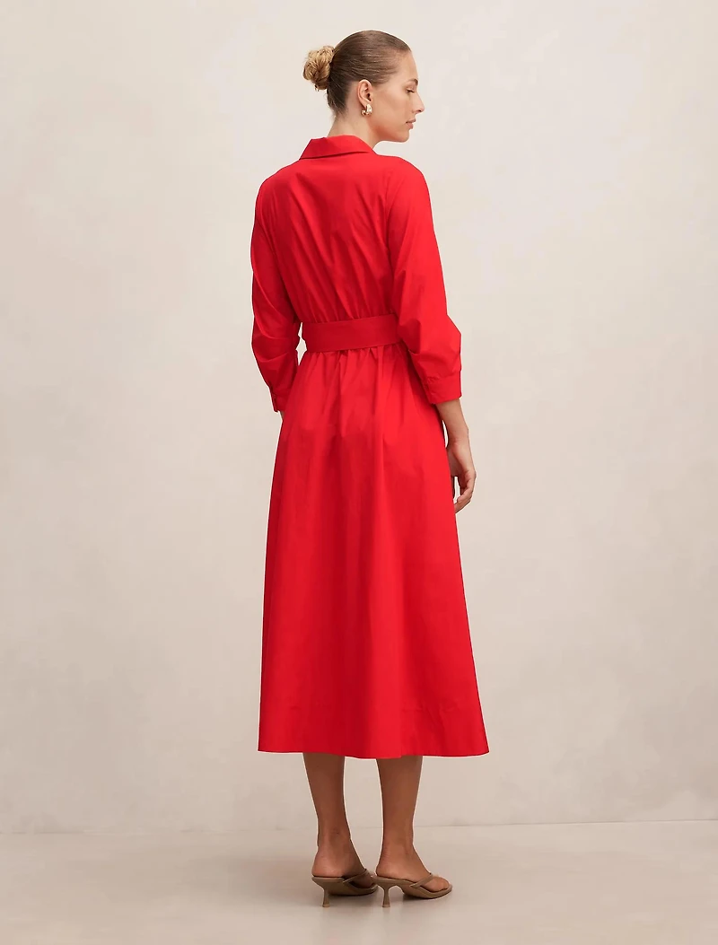 Sally Cotton Shirt Midi Dress