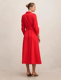 Sally Cotton Shirt Midi Dress