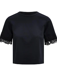 Rosemary Lace Trim Tee