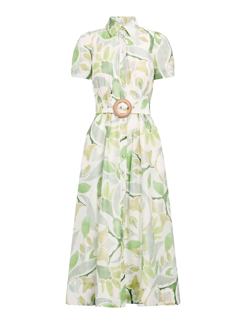 Avery Short Sleeve Seam Detail Midi