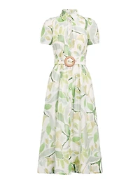 Avery Short Sleeve Seam Detail Midi