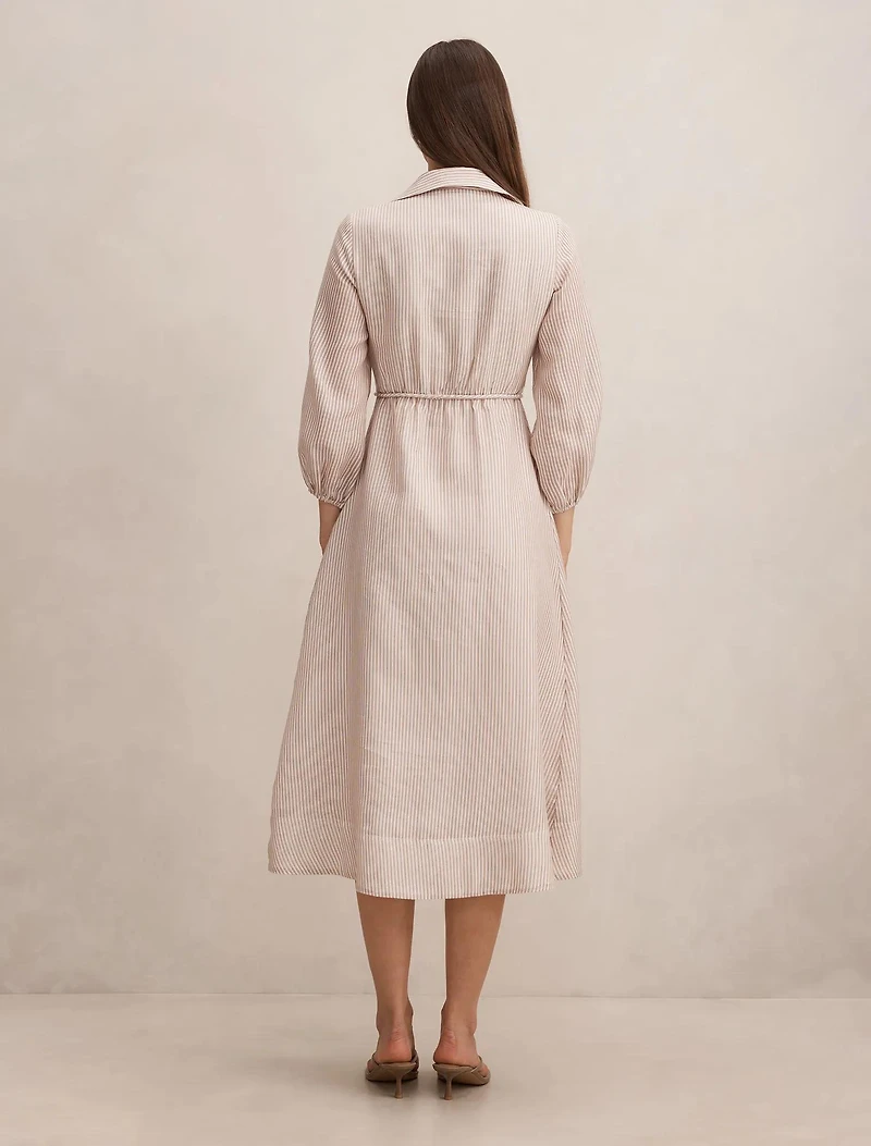 Maisy Silk Blend Shirt Dress