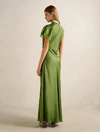 Kody Satin Lace Asym Dress