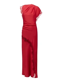 Kody Satin Lace Asym Dress