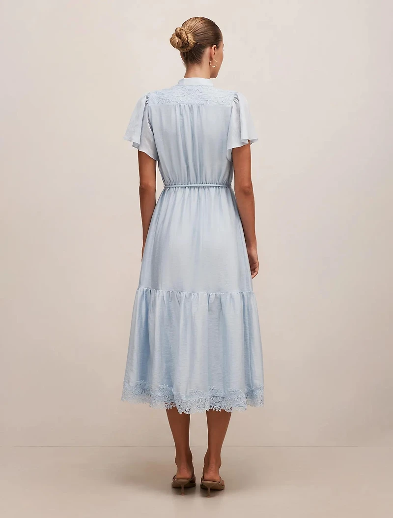 Harriet Lace Button Midi Dress