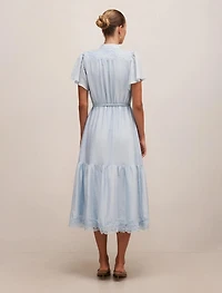 Harriet Lace Button Midi Dress