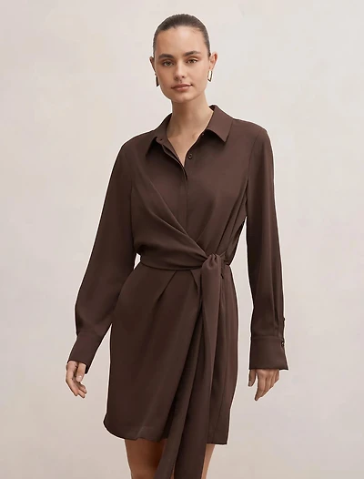 Isobel Tie Shirt Mini Dress