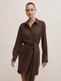 Isobel Tie Shirt Mini Dress