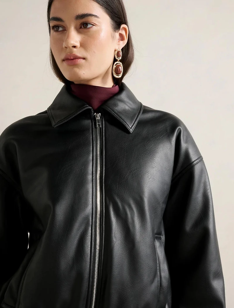 Mattie Cropped Bomber Jacket