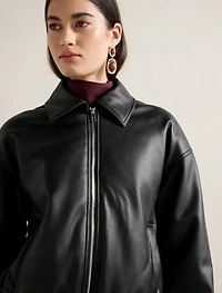 Mattie Cropped Bomber Jacket