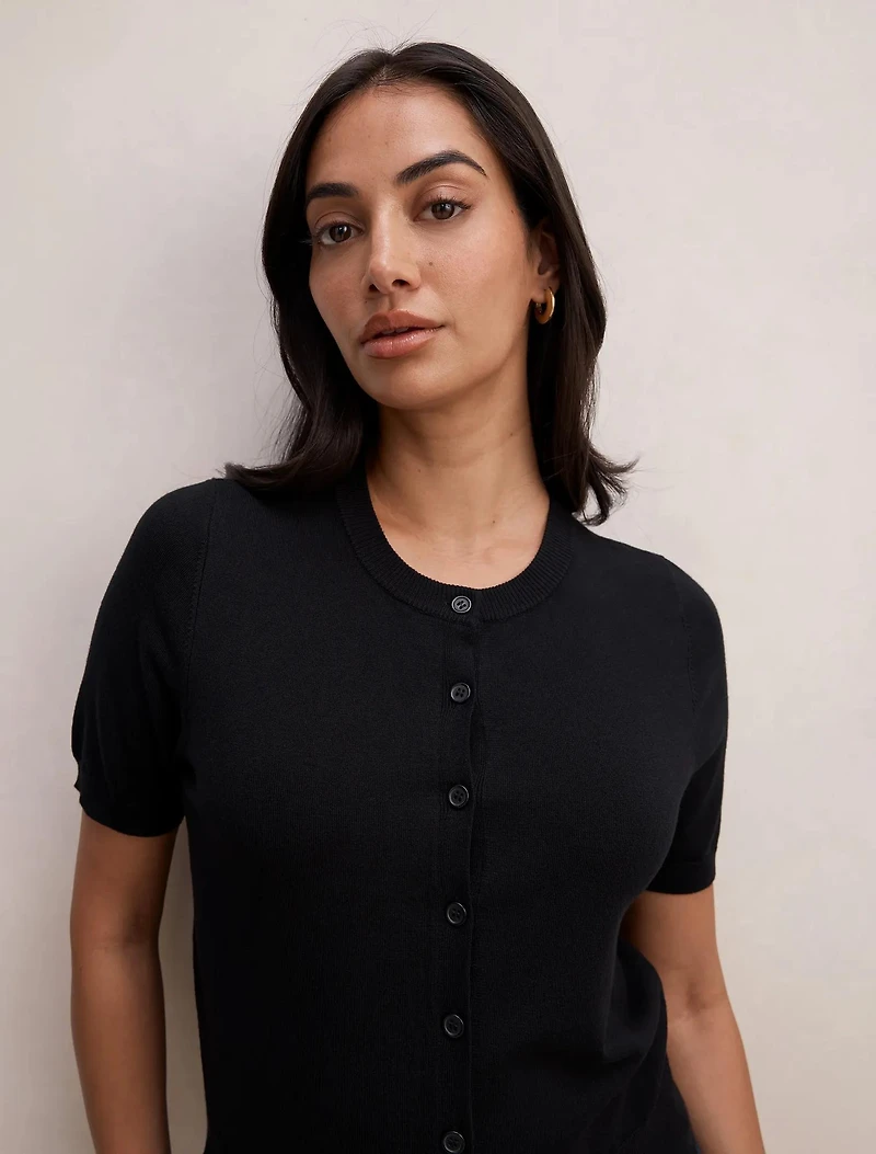 Maisie Button Through Knit Tee