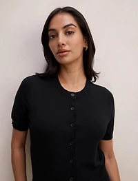 Maisie Button Through Knit Tee
