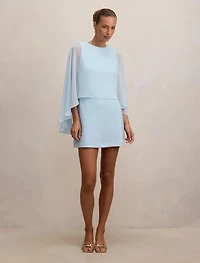 Irena Sheer Cape Mini Dress