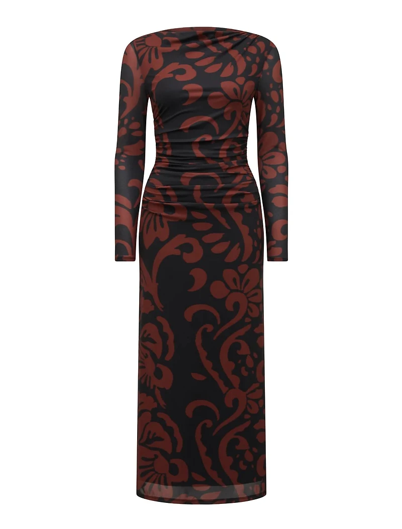 Joni Petite Long Sleeve Mesh Midi