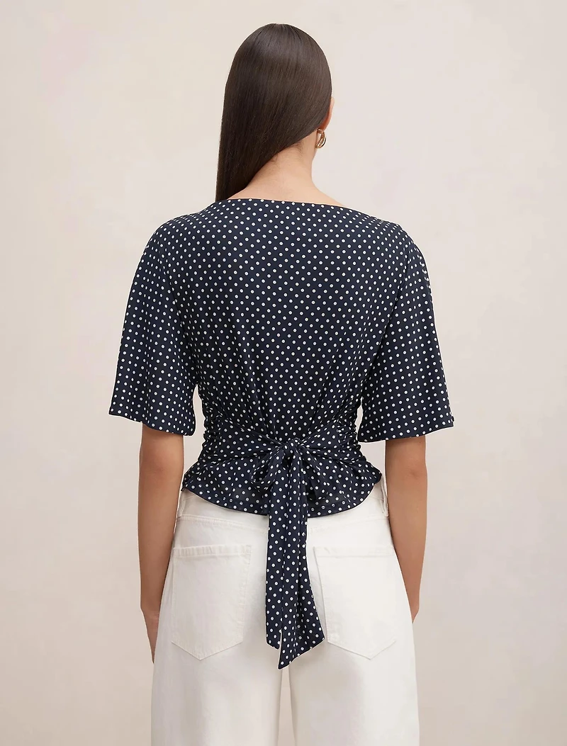 Paige Flutter Sleeve Tie Back