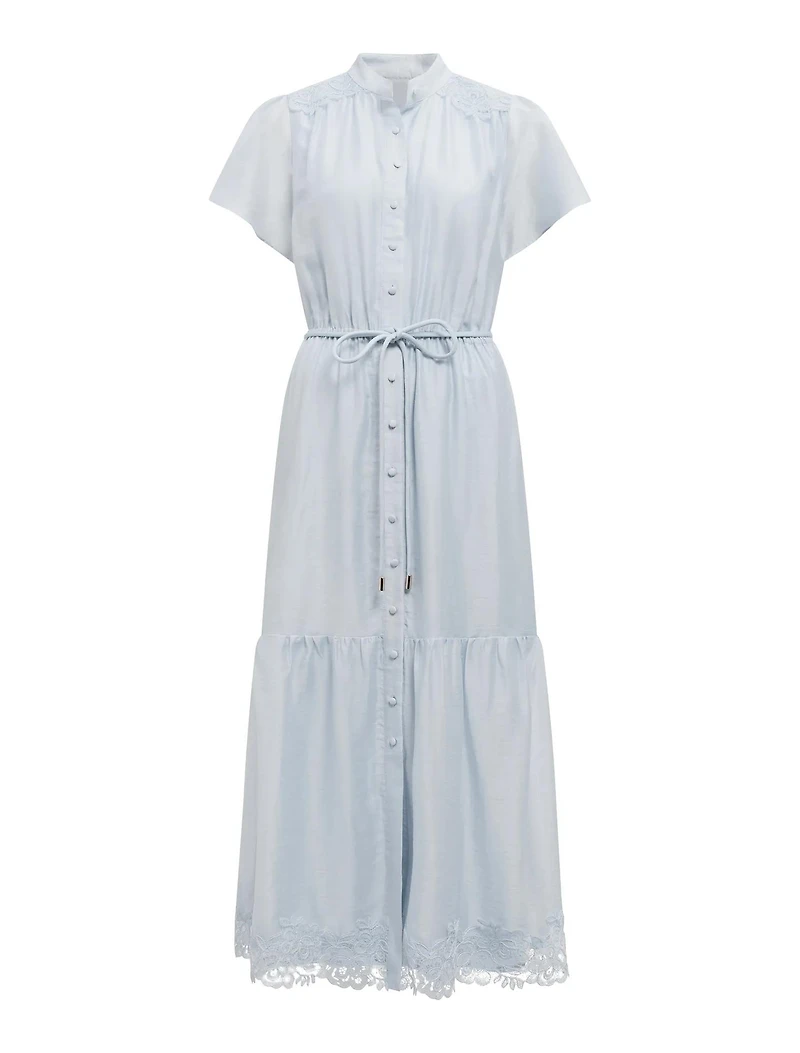 Harriet Lace Button Midi Dress