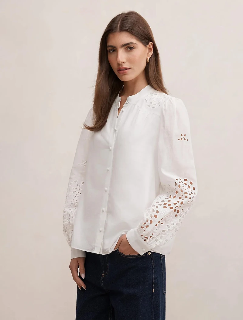 Sutton Embroidered Detail Blouse