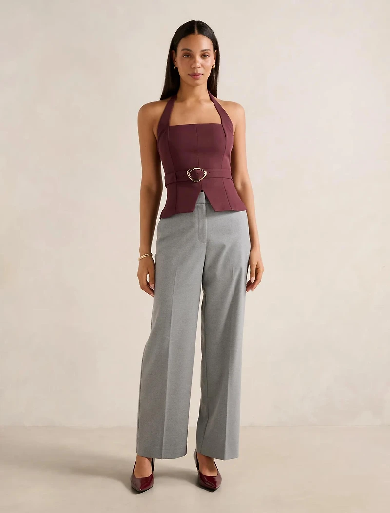 Ellisa Belted Hardware Top