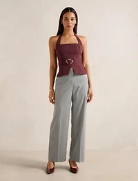 Ellisa Belted Hardware Top