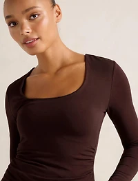 Jacqui Scoop Long Sleeve Top