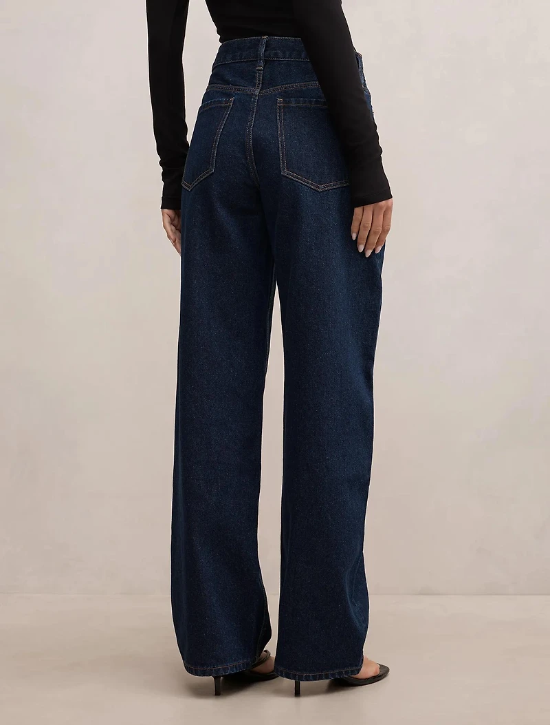 Emma Mid Rise Barrel Jean