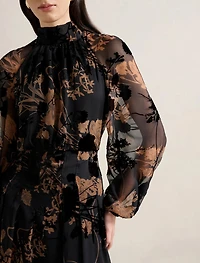 Janelle Velvet Burnout Maxi Dress