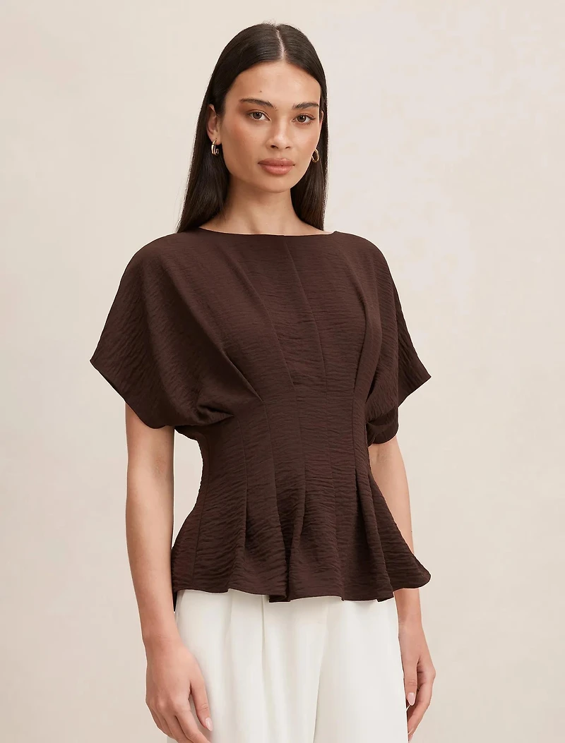Wren Pleat Detail Top