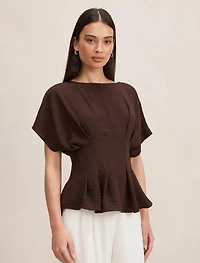 Wren Pleat Detail Top