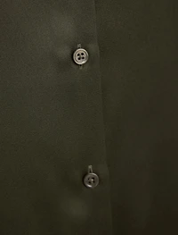 Harvey Notched Neck Satin Shirt
