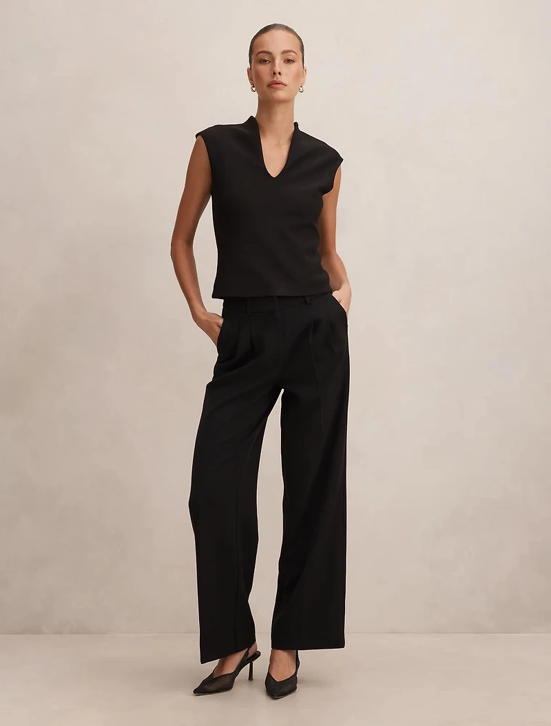 Eva Pleat Wide Leg Pants